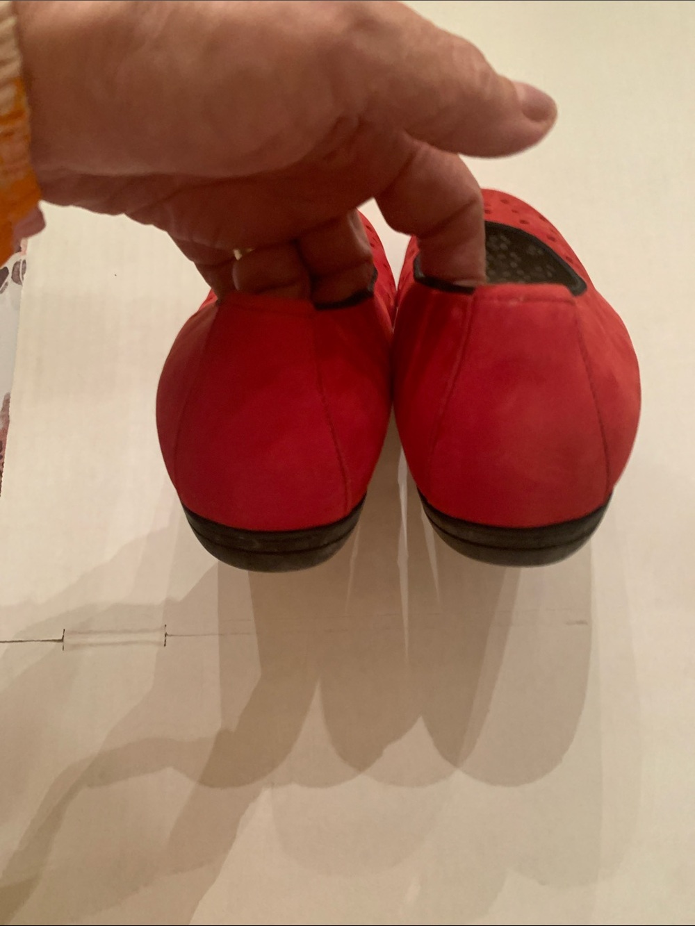 VGUC Waldlaufer Hadya Red suede flats women size 8 - Picture 9 of 14